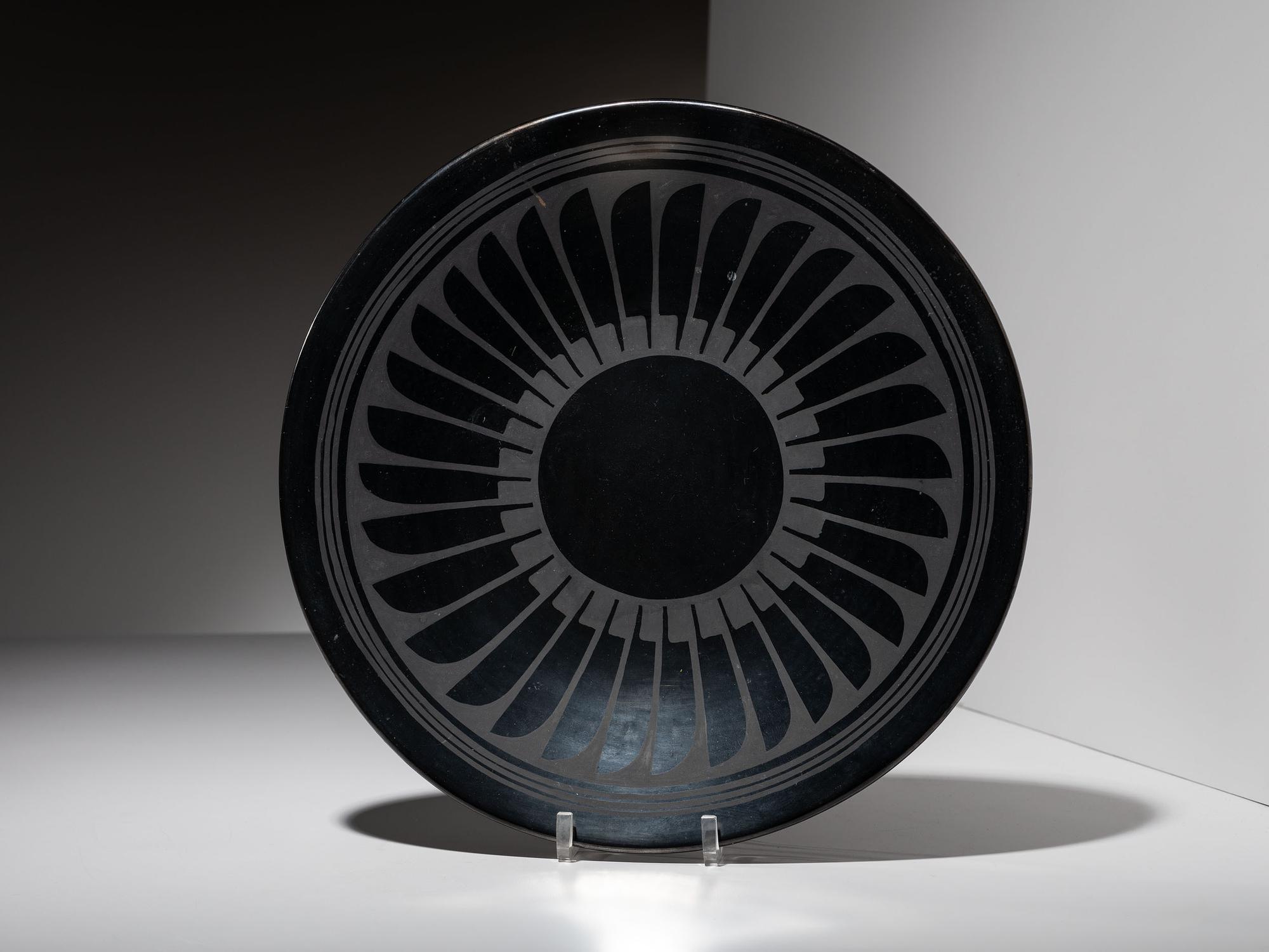 Blackware Plate, with Gunmetal Finish 1943-1956