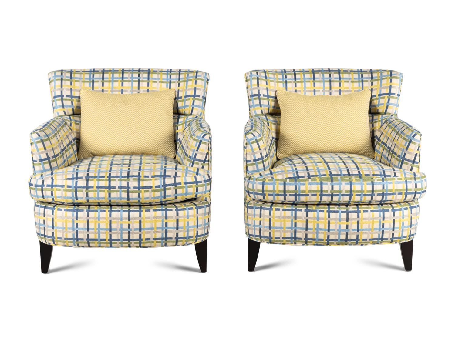 A Pair of Contemporary Upholstered Armchairs