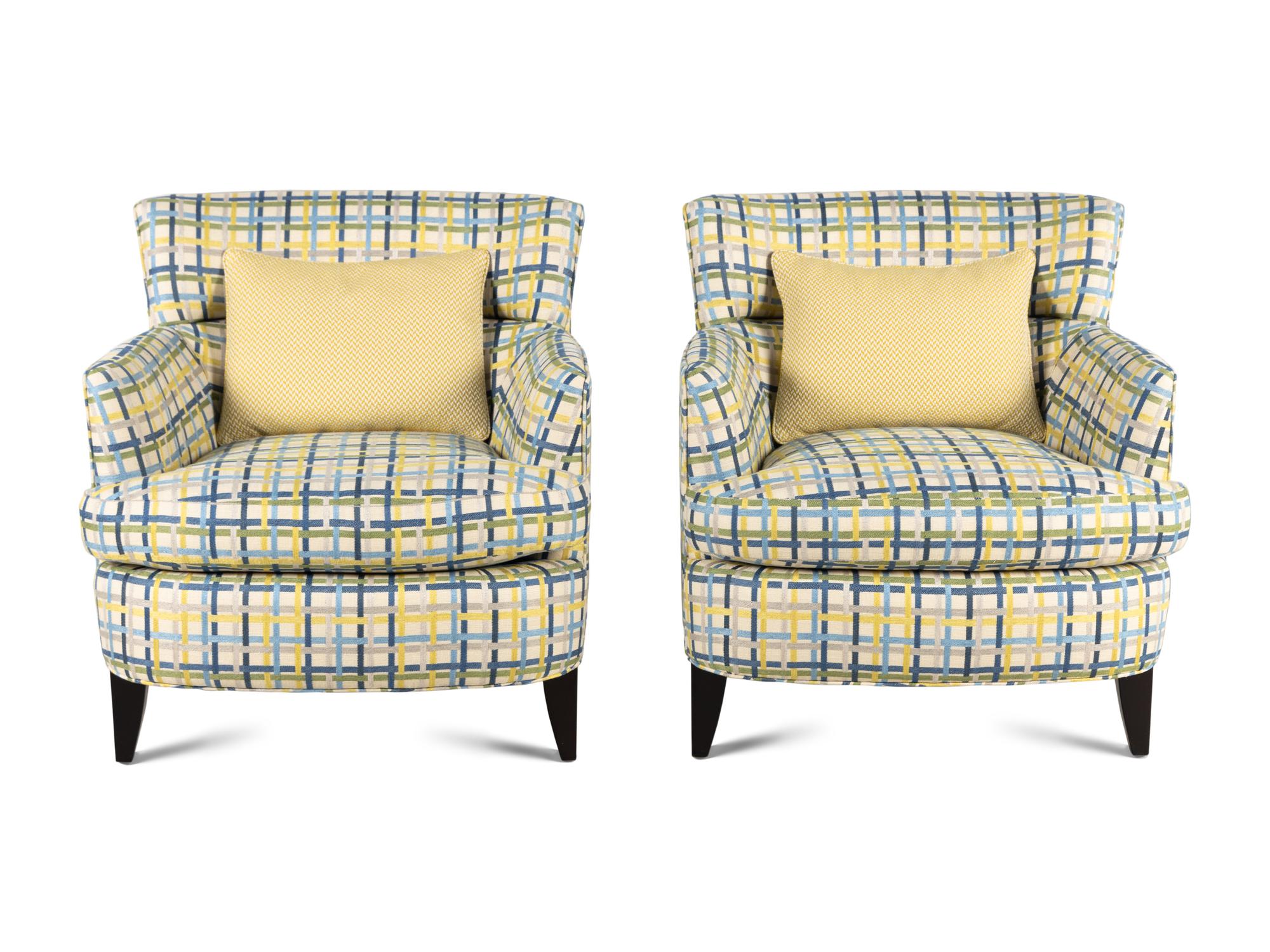 A Pair of Contemporary Upholstered Armchairs