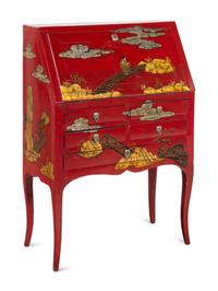 A Chinoiserie-Decorated Slant-Front Desk