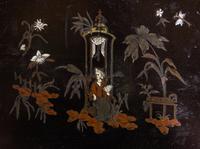 A Napoleon III Ebonized and Marquetry Table