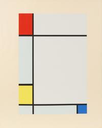 Piet Mondrian, (Dutch, 1872-1944), Untitled (a single plate from the portfolio of twelve color screenprintsMondrian.), 1957
