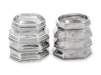 A Set of Four George I Britannia Silver Trencher Salts