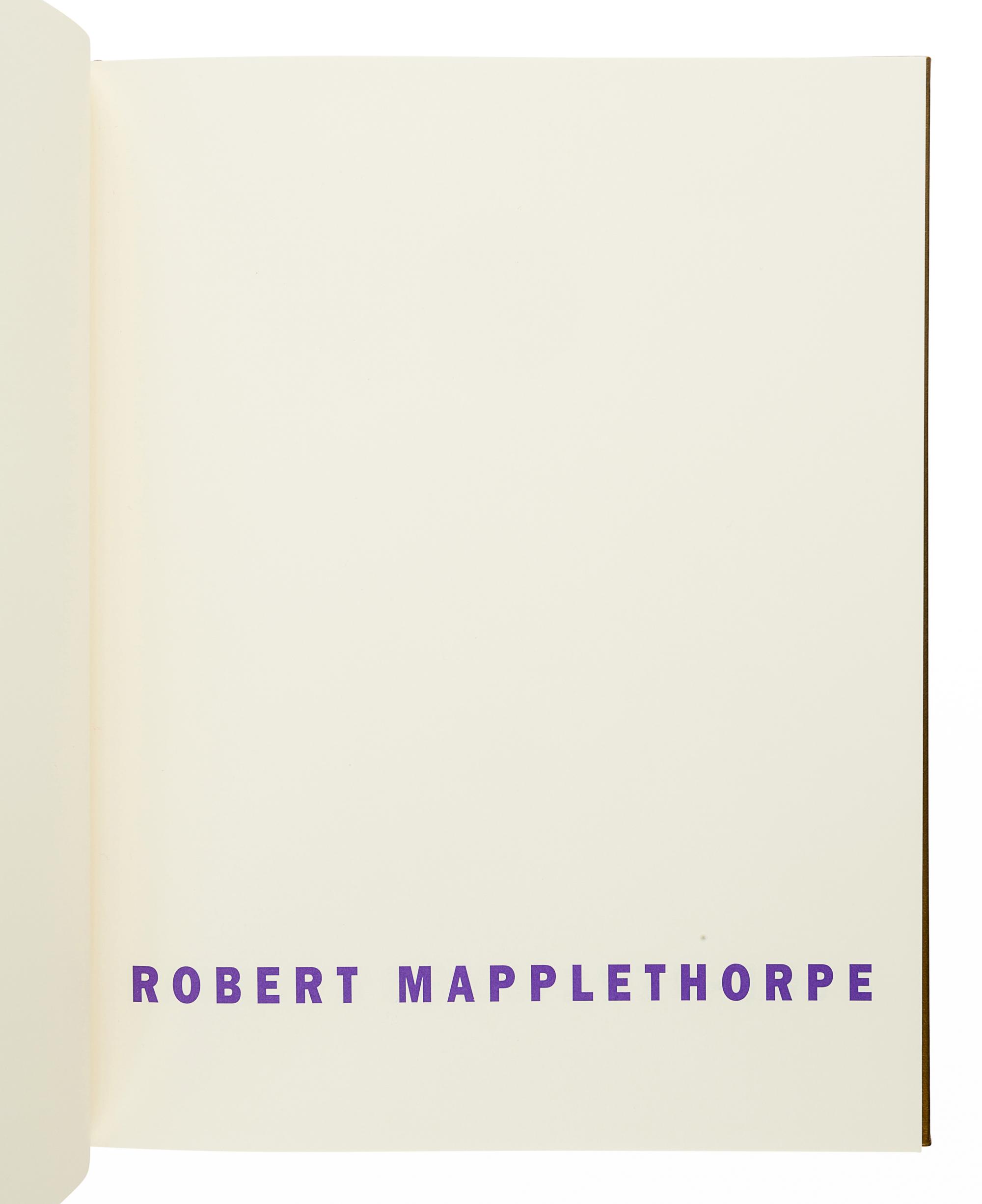 [MAPPLETHORPE, Robert (1946-1989)]. Robert Mapplethorpe: Early Works 1970-1974. New York: Robert Miller, 1991.
