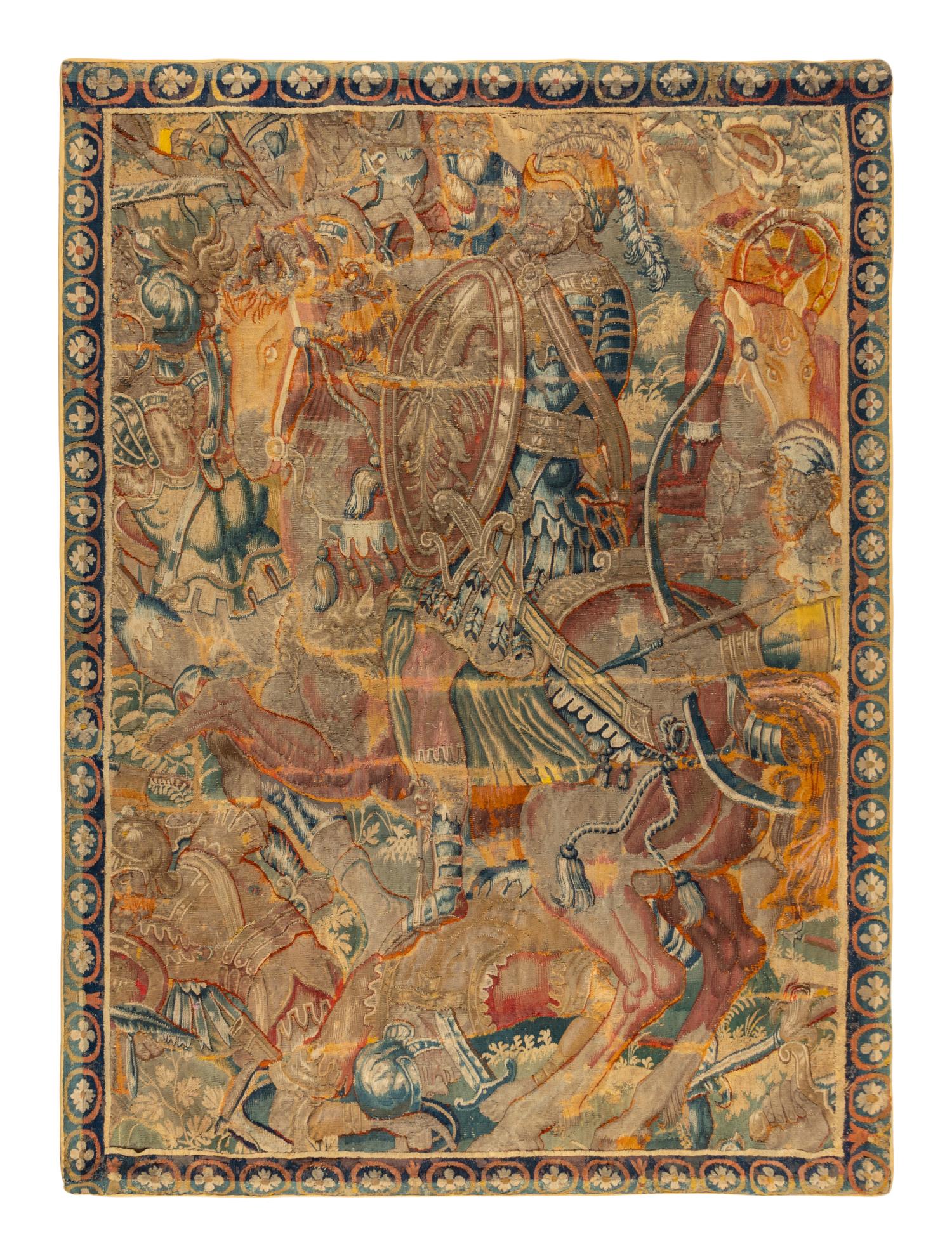 A Continental Wool Tapestry Fragment