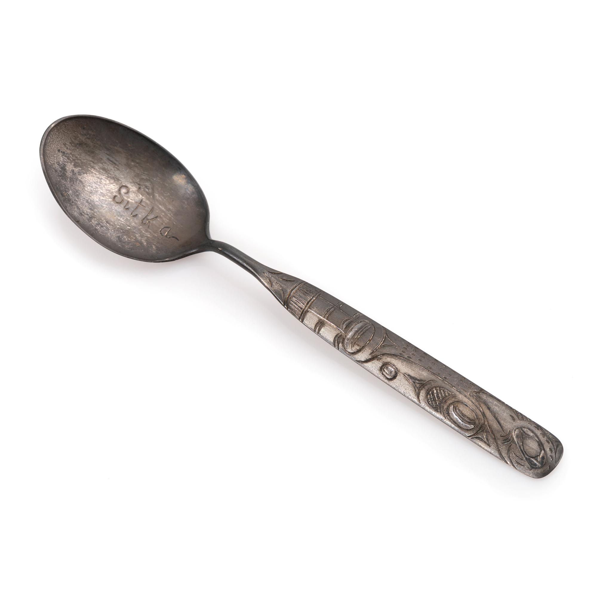 Northwest Coast German Silver Souvenir Spoon