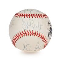 A Nolan Ryan, George Brett, Robin Yount and Orlando Cepeda 1999 Hall of Fame Signed Autograph Limited Edition Baseball (Beckett Authentication Services Letter)