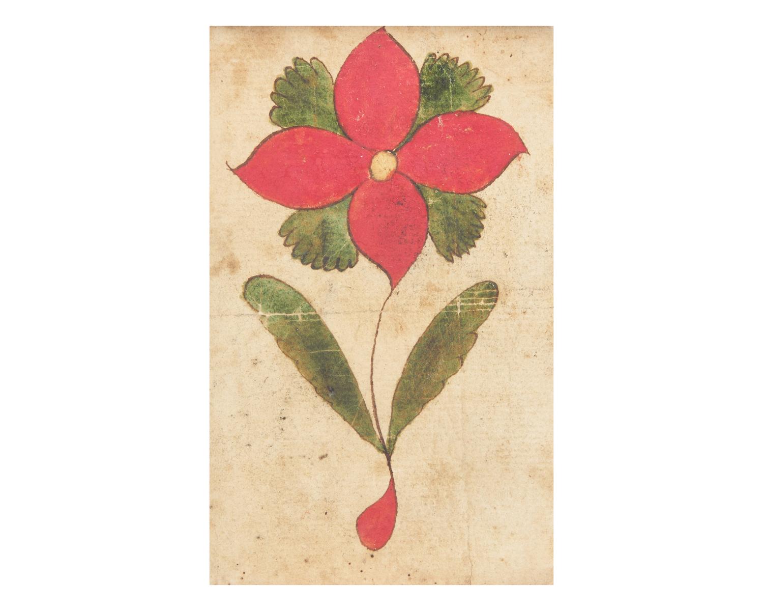 A Group of Four Fraktur Drawings, Bookplates, or Awards of Merit, Pennsylvania, 19th Century