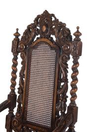 A William and Mary Style Oak Armchair