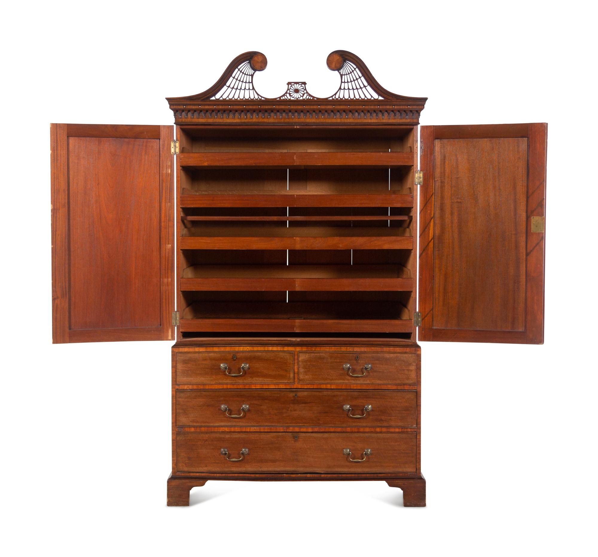 A George III Mahogany Linen Press