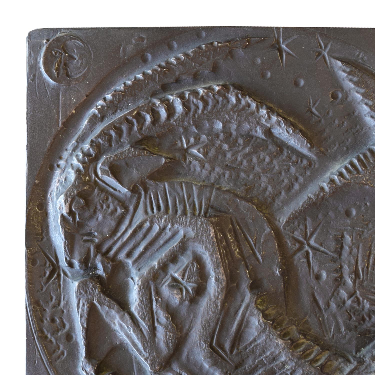 A Copper Capricorn Zodiac Sign 13" W x .5" D x 13" H — Italy, Mid-20th Century