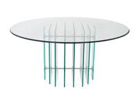 A Modernist Glass and Aluminum Circular Dining Table — 20TH CENTURY