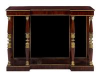 A Regency Gilt Bronze Mounted Rosewood Console Table, Height 37 1/2 x width 54 x depth 15 3/4 inches.