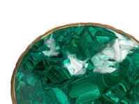 A Malachite and Gilt Metal Nine-Piece Serving Set