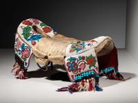 Plains Cree Beaded Hide Saddle Pad