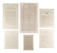 [CIVIL WAR]. A group of imprints and broadsides related to the Illinois war effort, including Sanitary Fairs, Soldiers' Homes, and proclamations for fasting and prayer.