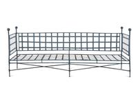 A Pair of Neoclassic Style Patinated Metal Garden Benches
