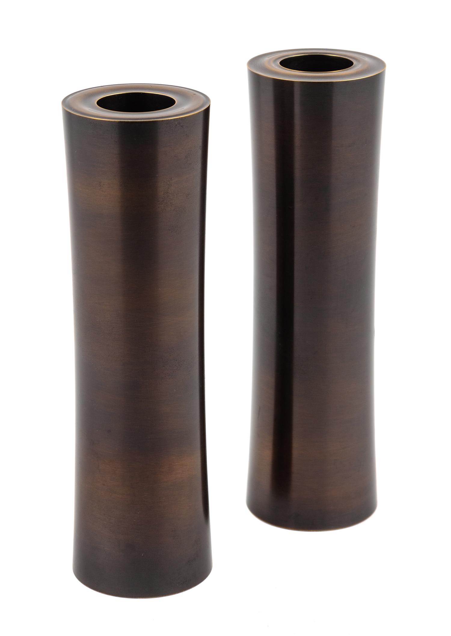 Modernist Vases, c. Mid-20th Century, each of cylindrical form