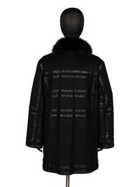 J. Mendel, Cashmere Coat with Leather & Sable Trim