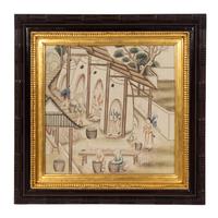 A Set of Four Chinese Export Watercolor Paintings