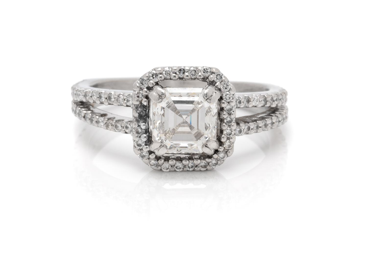 A Platinum and Diamond Ring, 5.00 dwts.