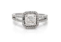 A Platinum and Diamond Ring, 5.00 dwts.