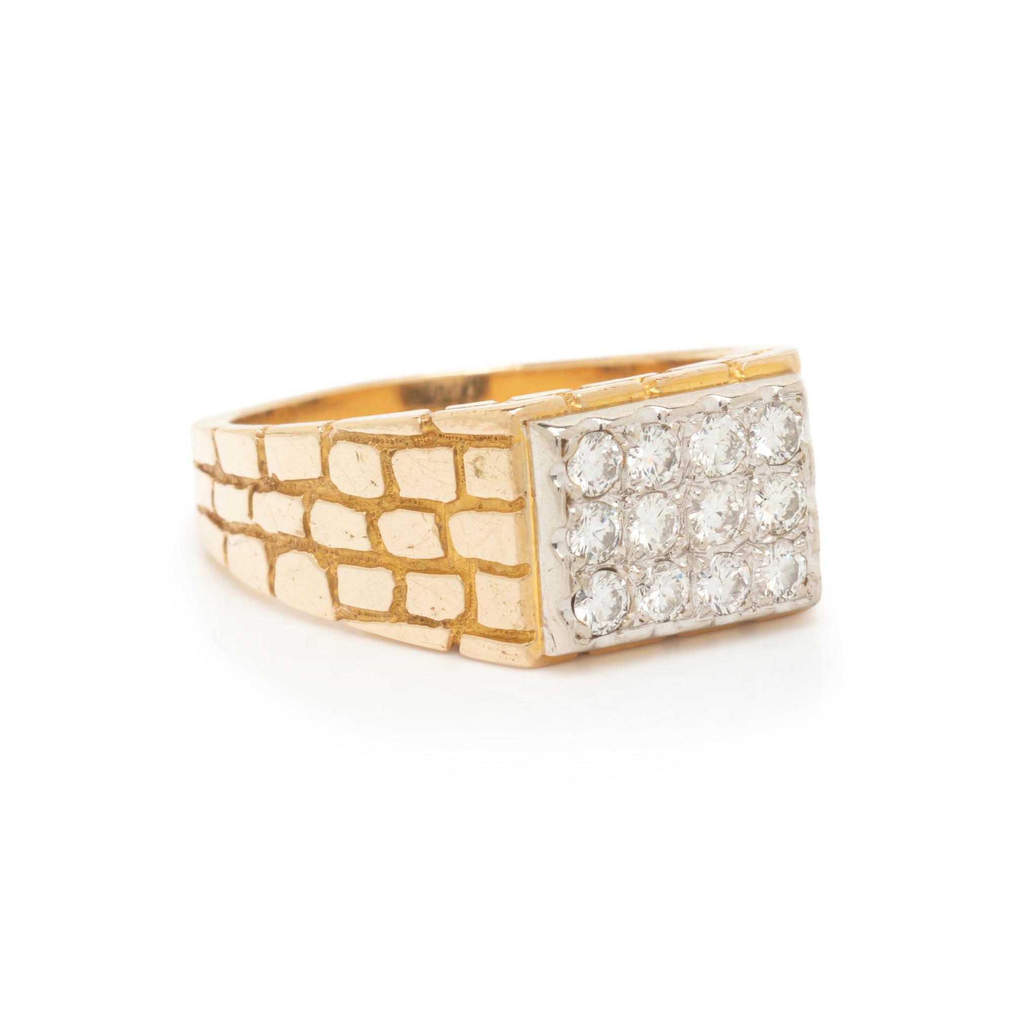 BICOLOR GOLD AND DIAMOND RING