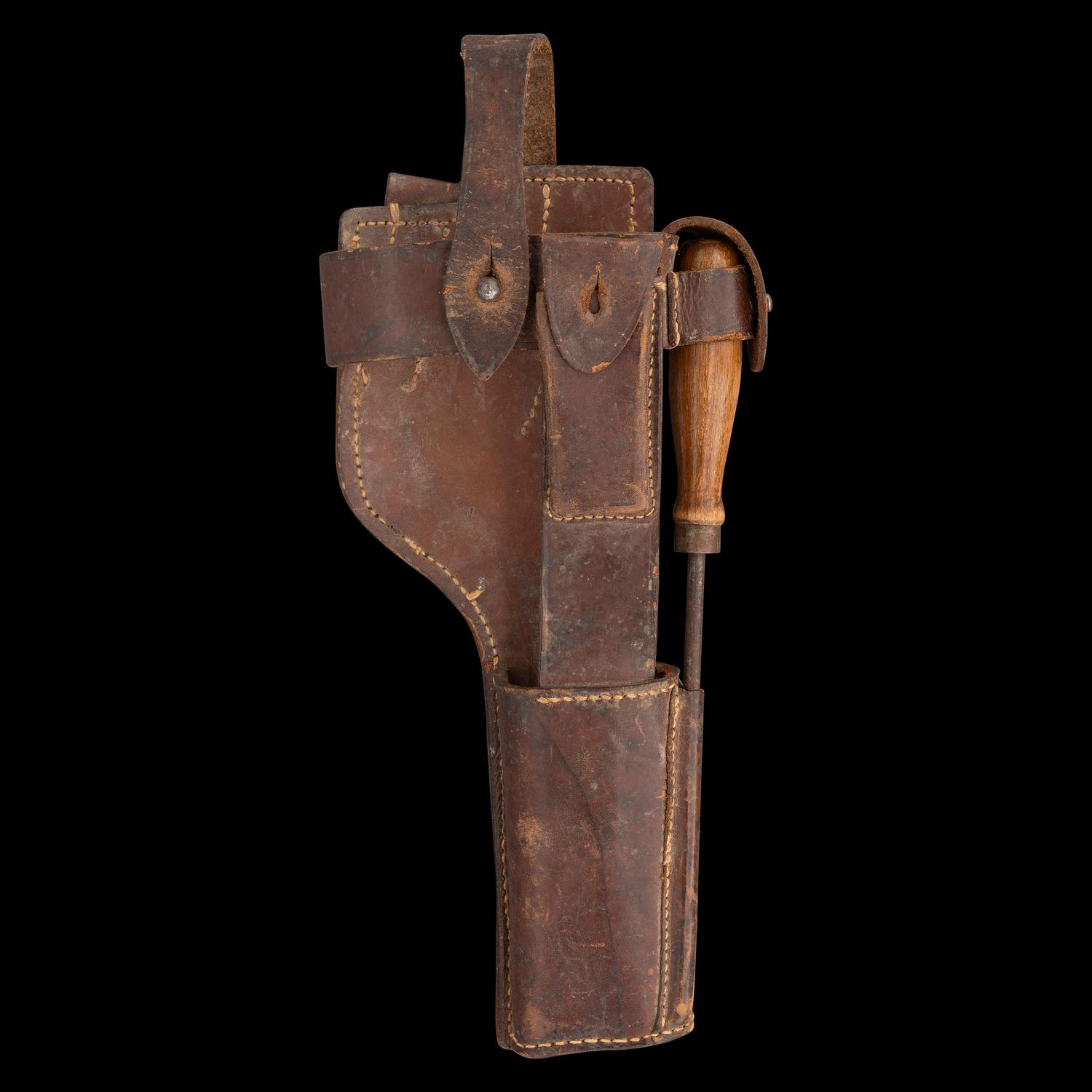 **Mauser C96 "Red 9" Broomhandle Pistol with Holster Stock and Leather Carrier Harness