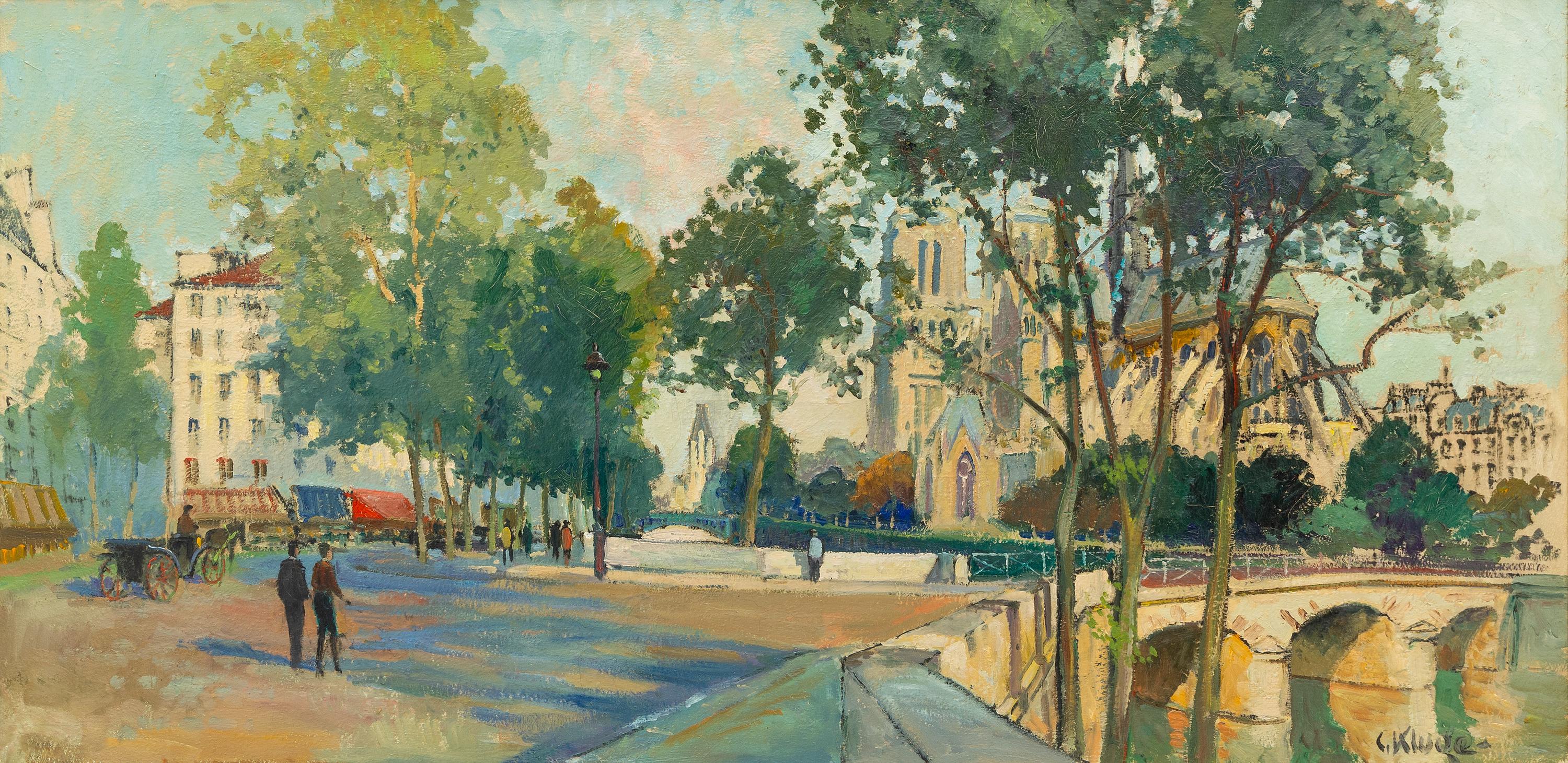 Constantin Kluge (French/Russian, 1912-2003) — Les Abords de Senlis (Le Pont de l'Archev ê ch é )