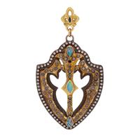 DIAMOND AND MULTIGEM PENDANT