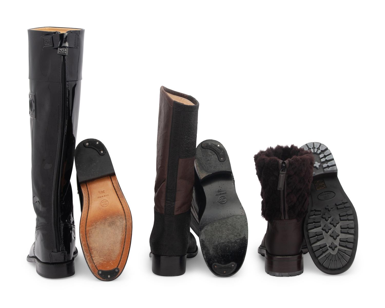 Three Pairs of Chanel Boots