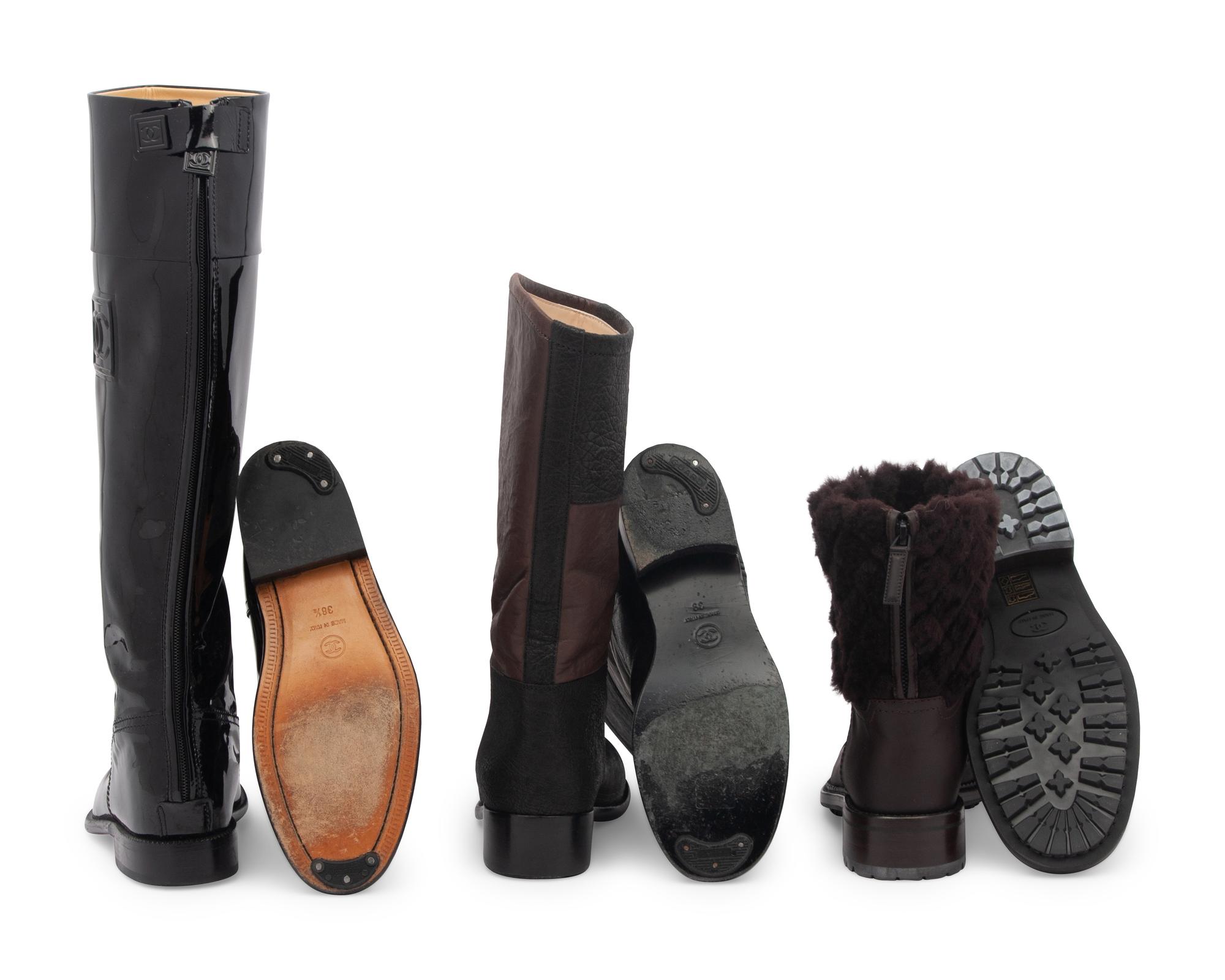 Three Pairs of Chanel Boots