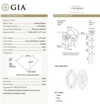 A Platinum, Yellow Gold, Treated Fancy Dark Brown-Yellow Diamond and Diamond Ring, 9.10 dwts.