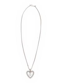 WHITE GOLD AND DIAMOND HEART PENDANT/NECKLACE