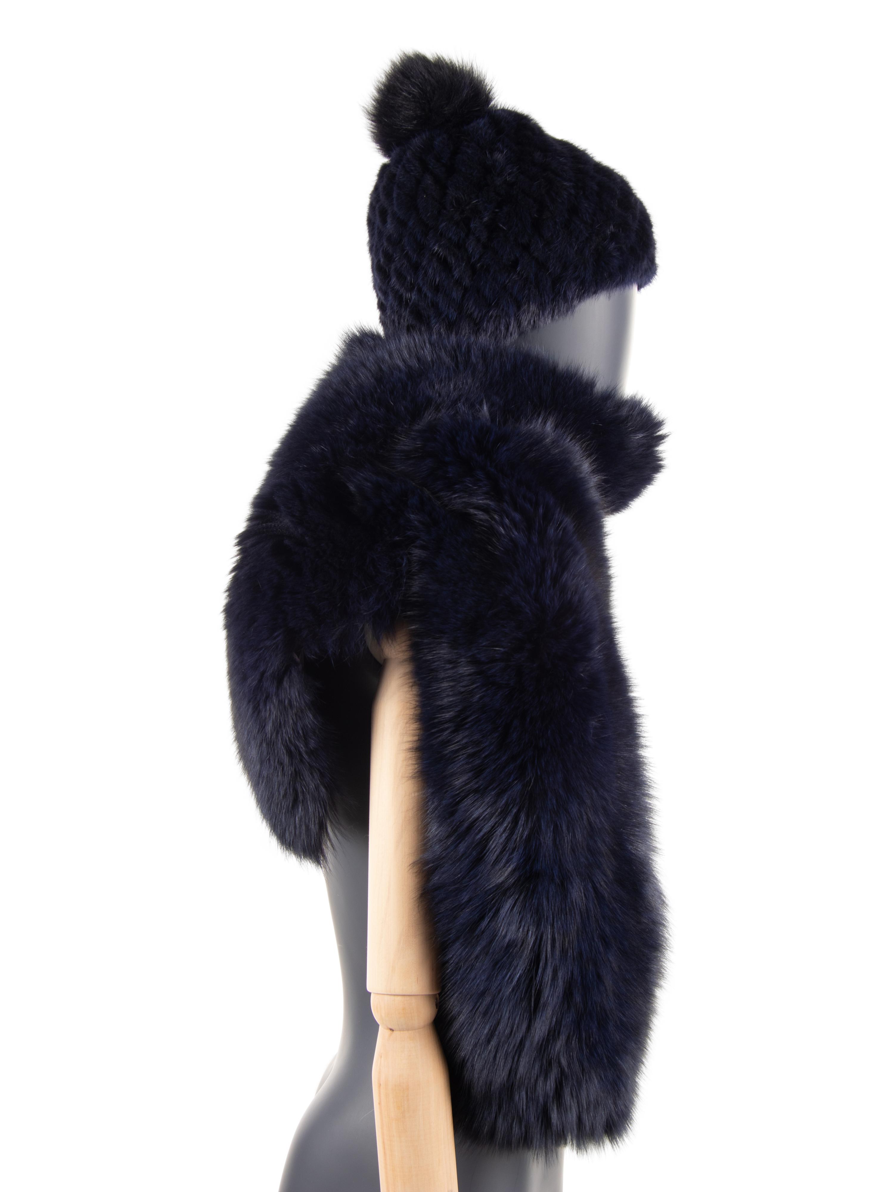 Lilly & Violetta Fox Fur Wrap Scarf and Barneys Mink Hat, c. 2017 — BNY 164, 187