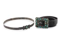 Navajo Silver Hat Band AND Belt Buckle