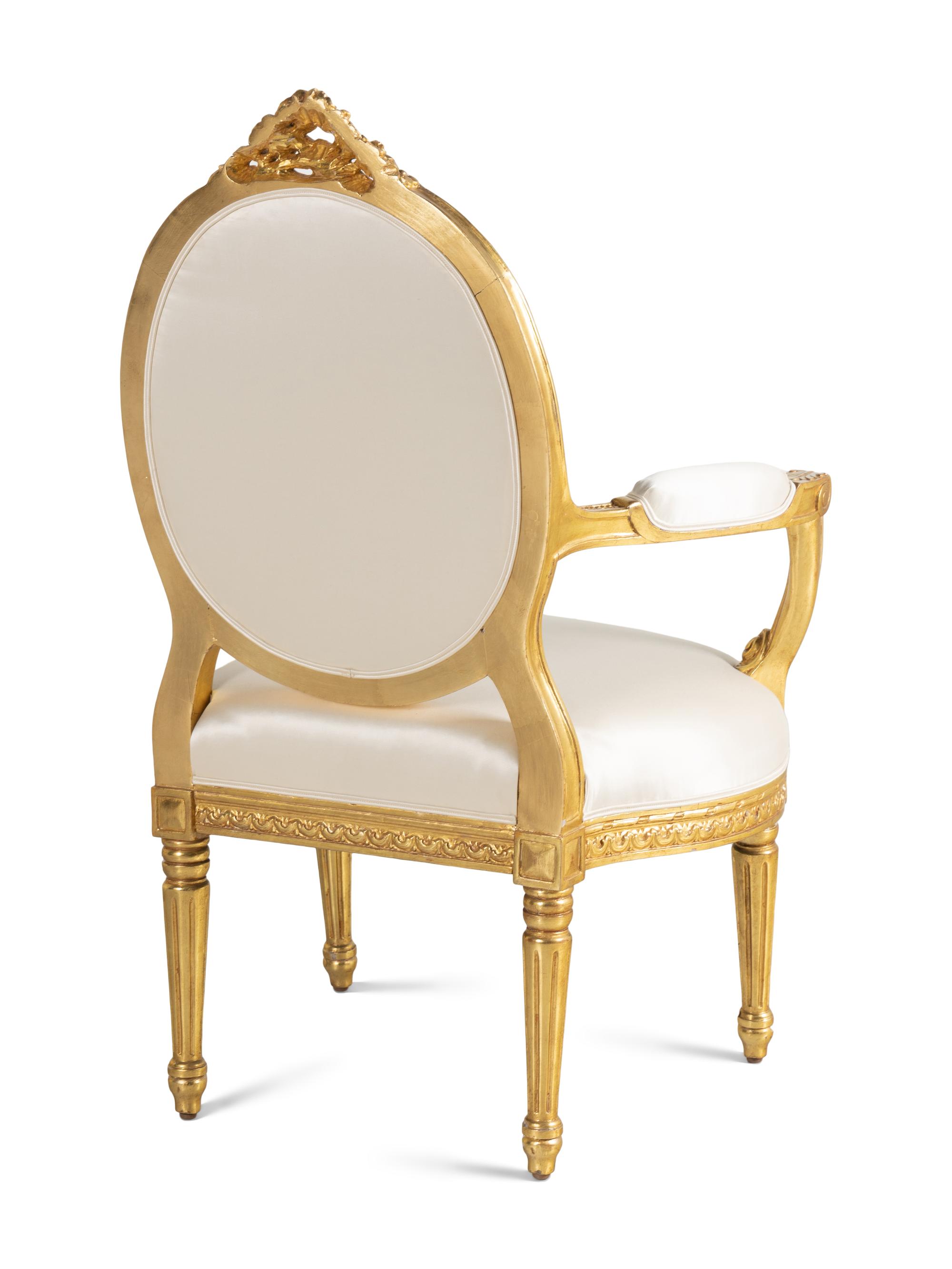 A Pair of Nancy Corzine Giltwood Armchairs