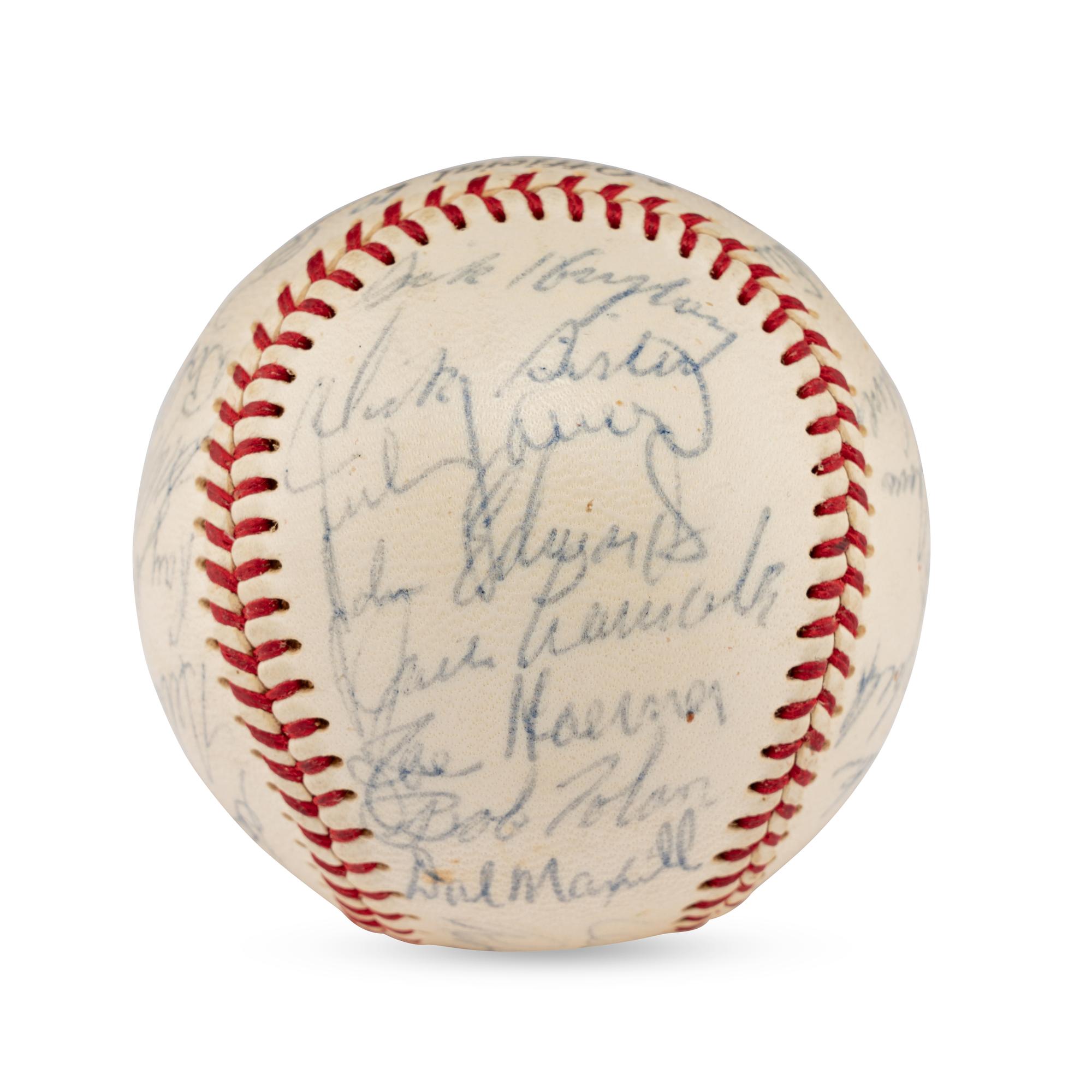 A 1968 St. Louis Cardinals Team Signed Autograph Baseball Featuring Roger Maris (Beckett Authentication Services)