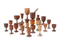 A Large Collection of Treenware Vessels