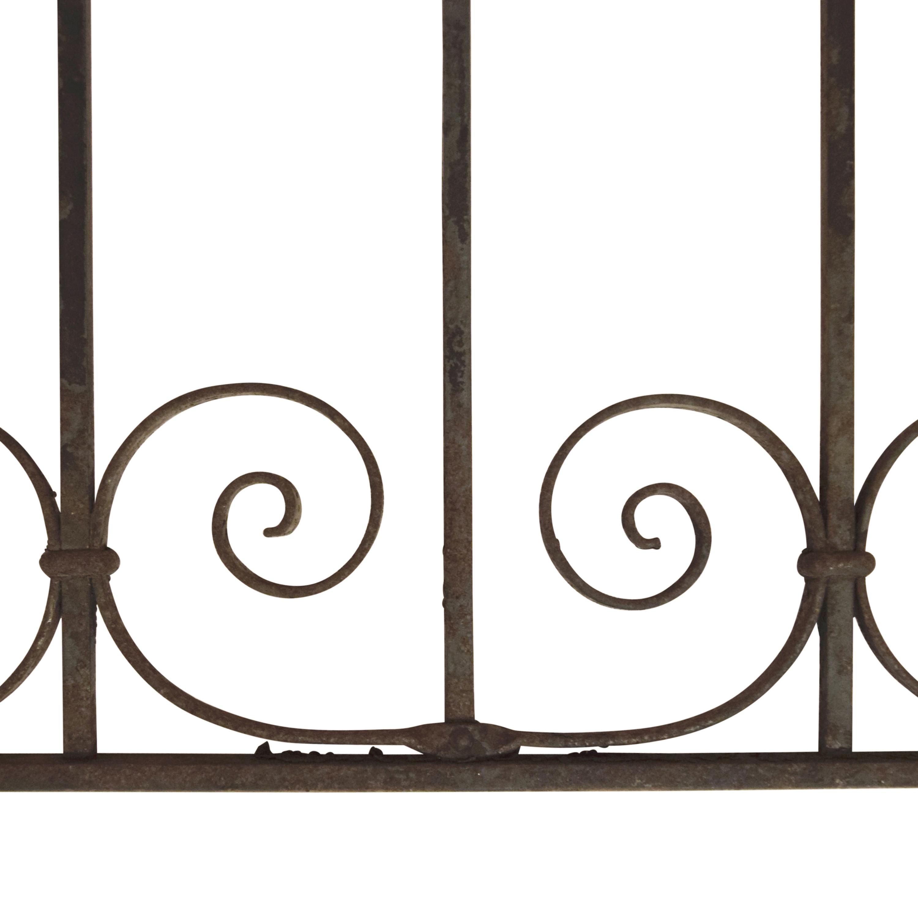 A Wrought Iron Grill from the Fisher Building, Chicago, IL. 42.5" W x 1" D x 33" H — United States, 1896