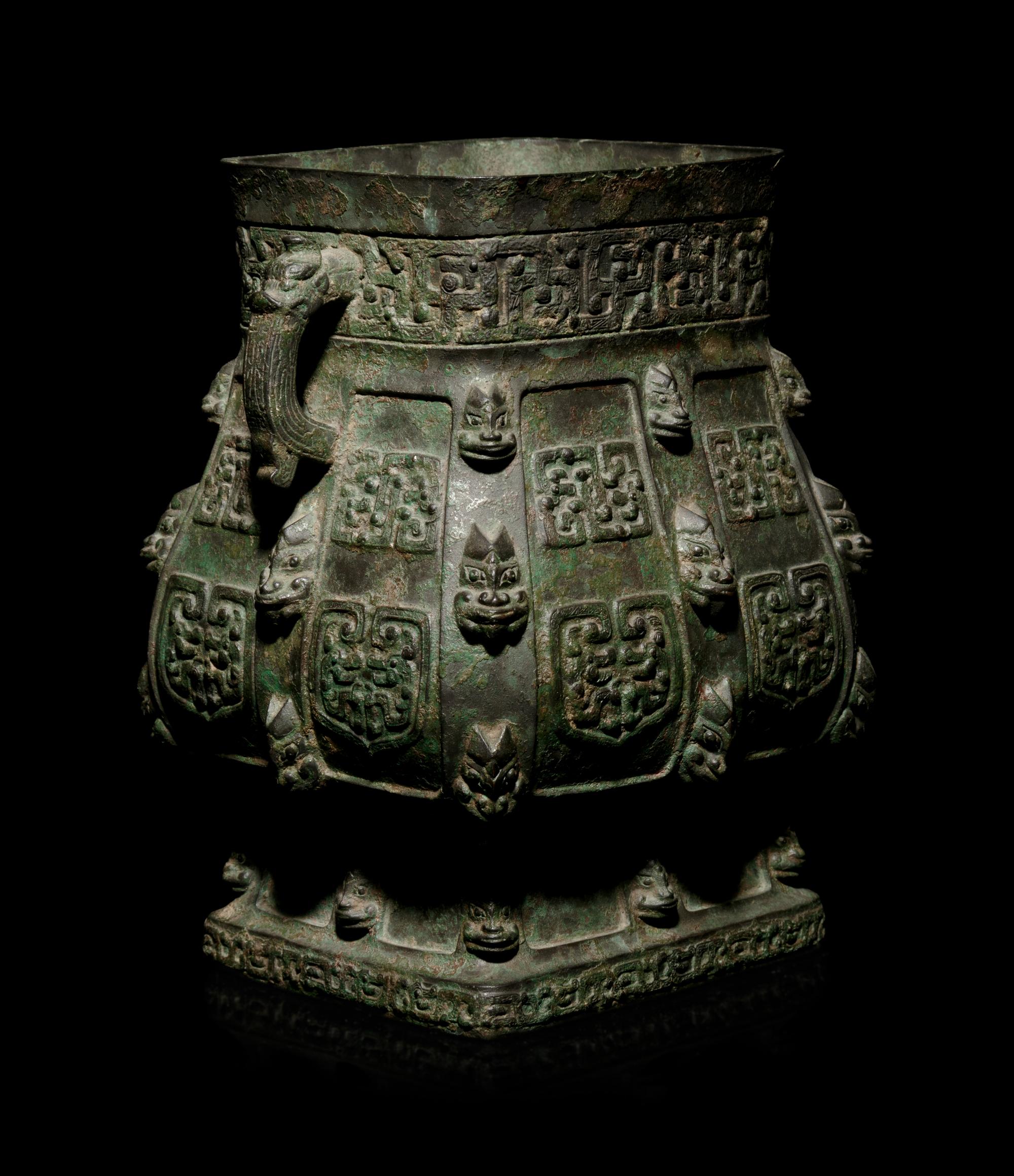 A Chinese Archaistic Bronze Zun Vessel