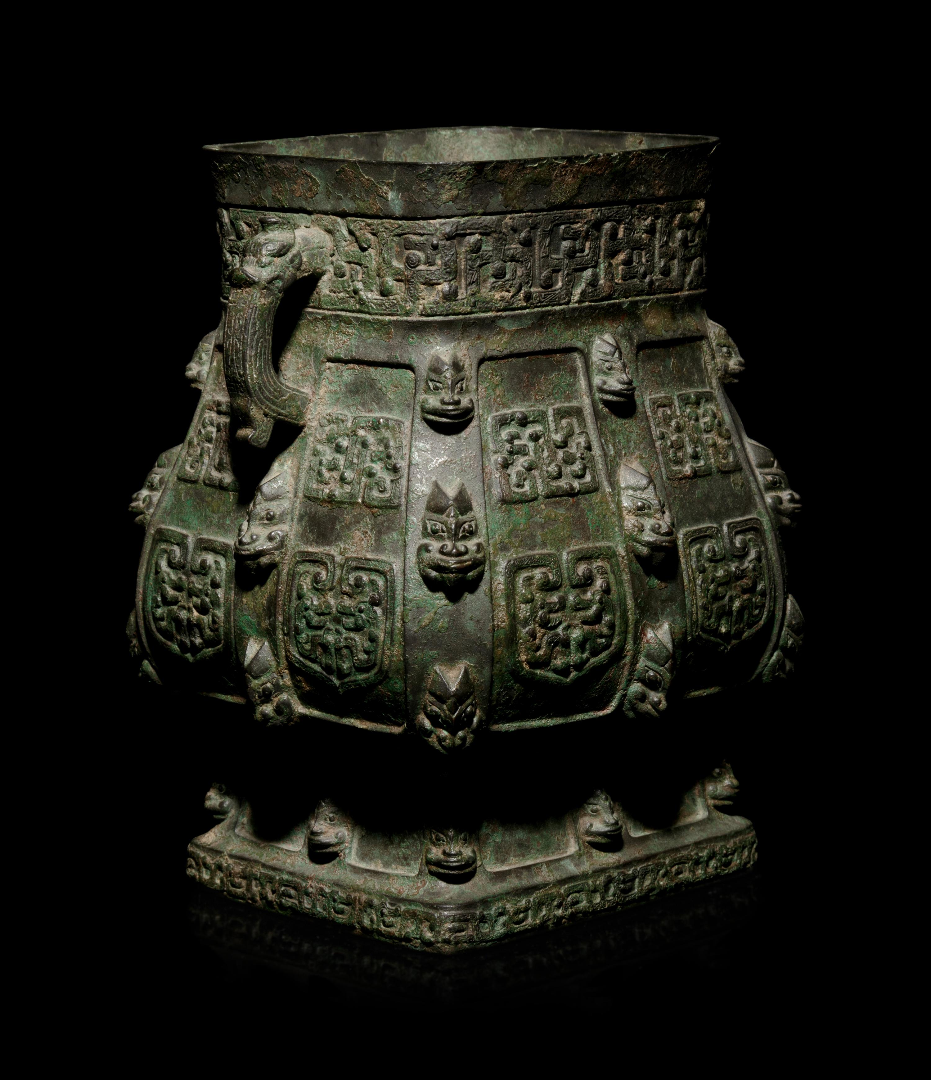 A Chinese Archaistic Bronze Zun Vessel