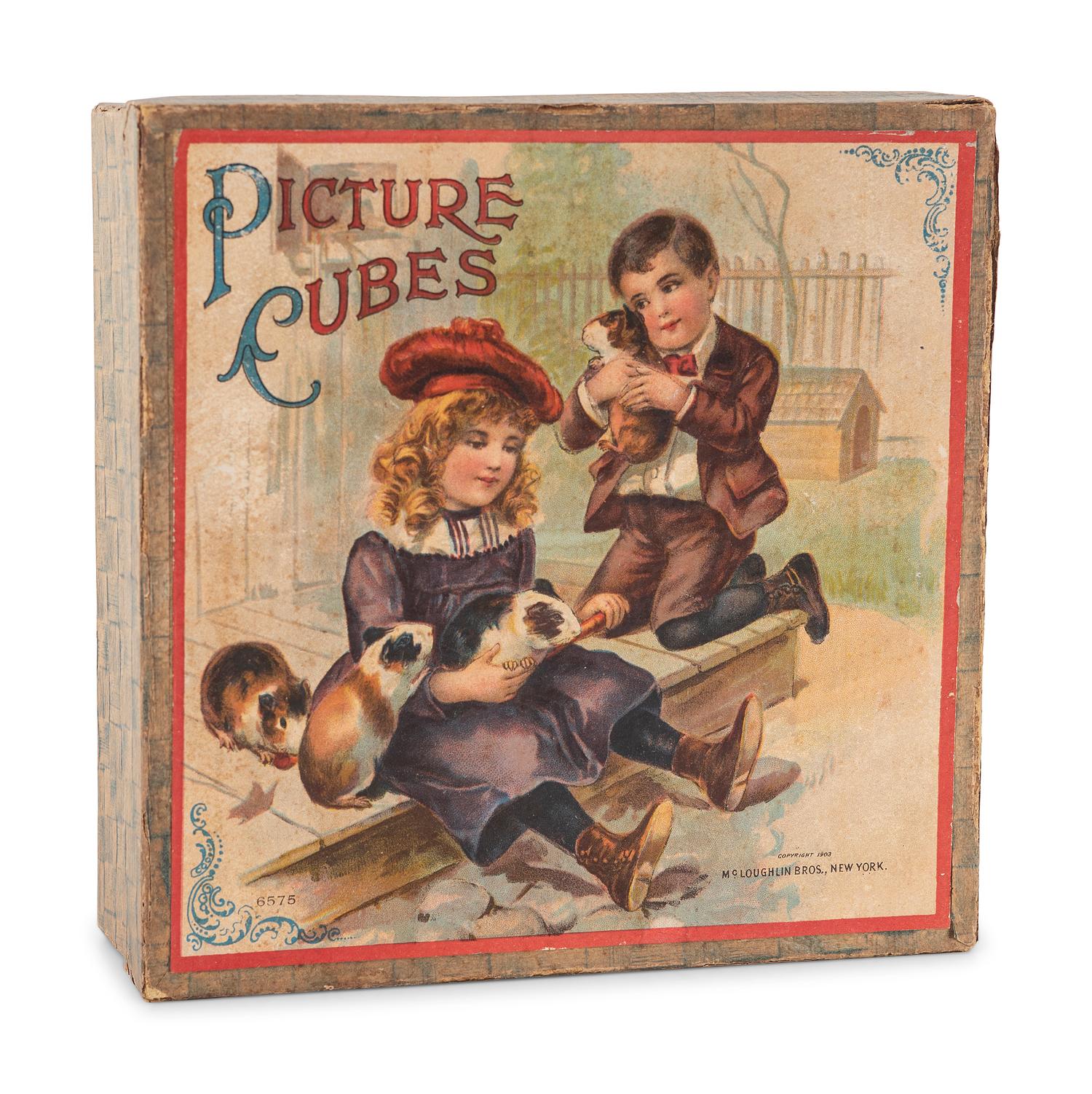 A New Dissected Map of the United States and a Box of Picture Cubes