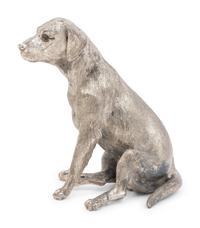 An Italian Silver Dog Figure