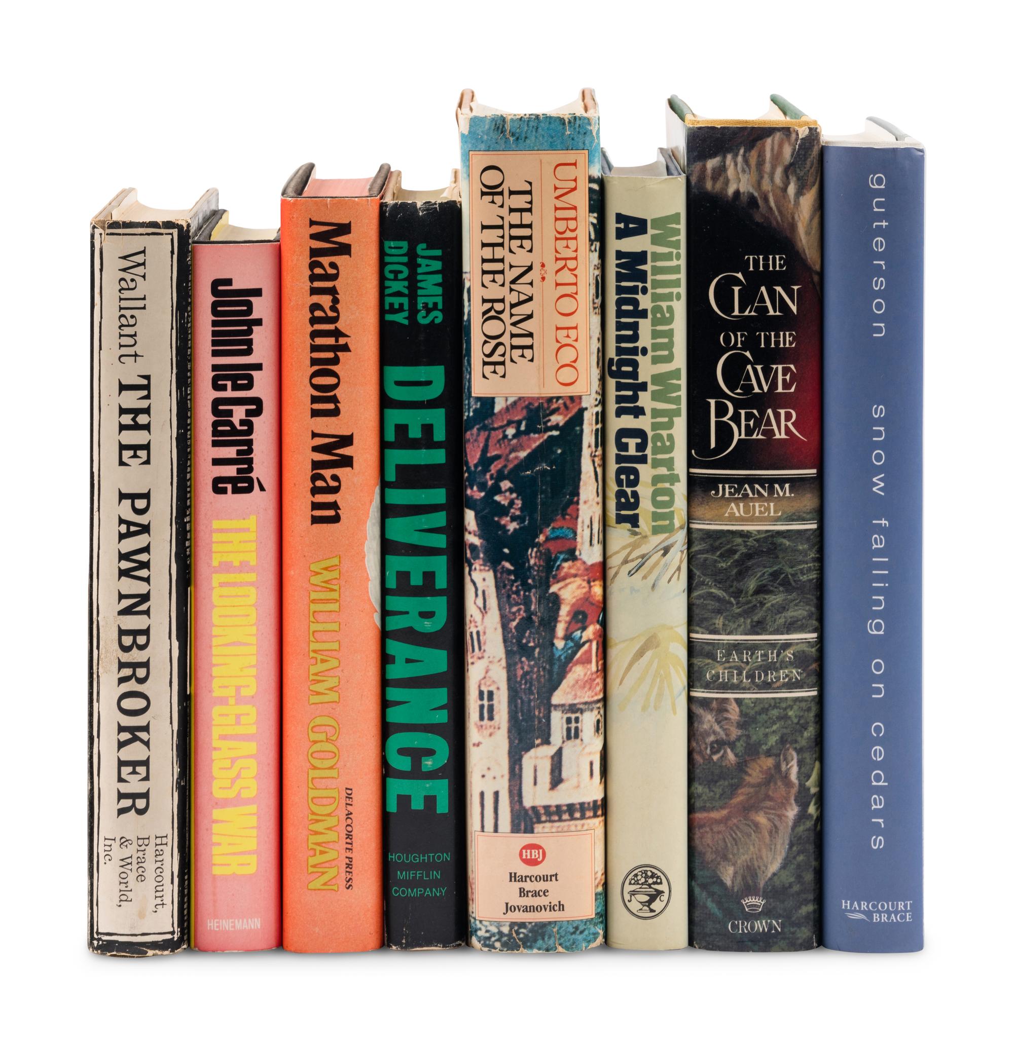 [LITERATURE - BOOKS INTO FILM]. A group of 8 FIRST EDITIONS adapted into action/thriller films, comprising: