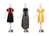 Three Dresses by Oscar de la Renta and Geoffrey Beene, 1960-70s