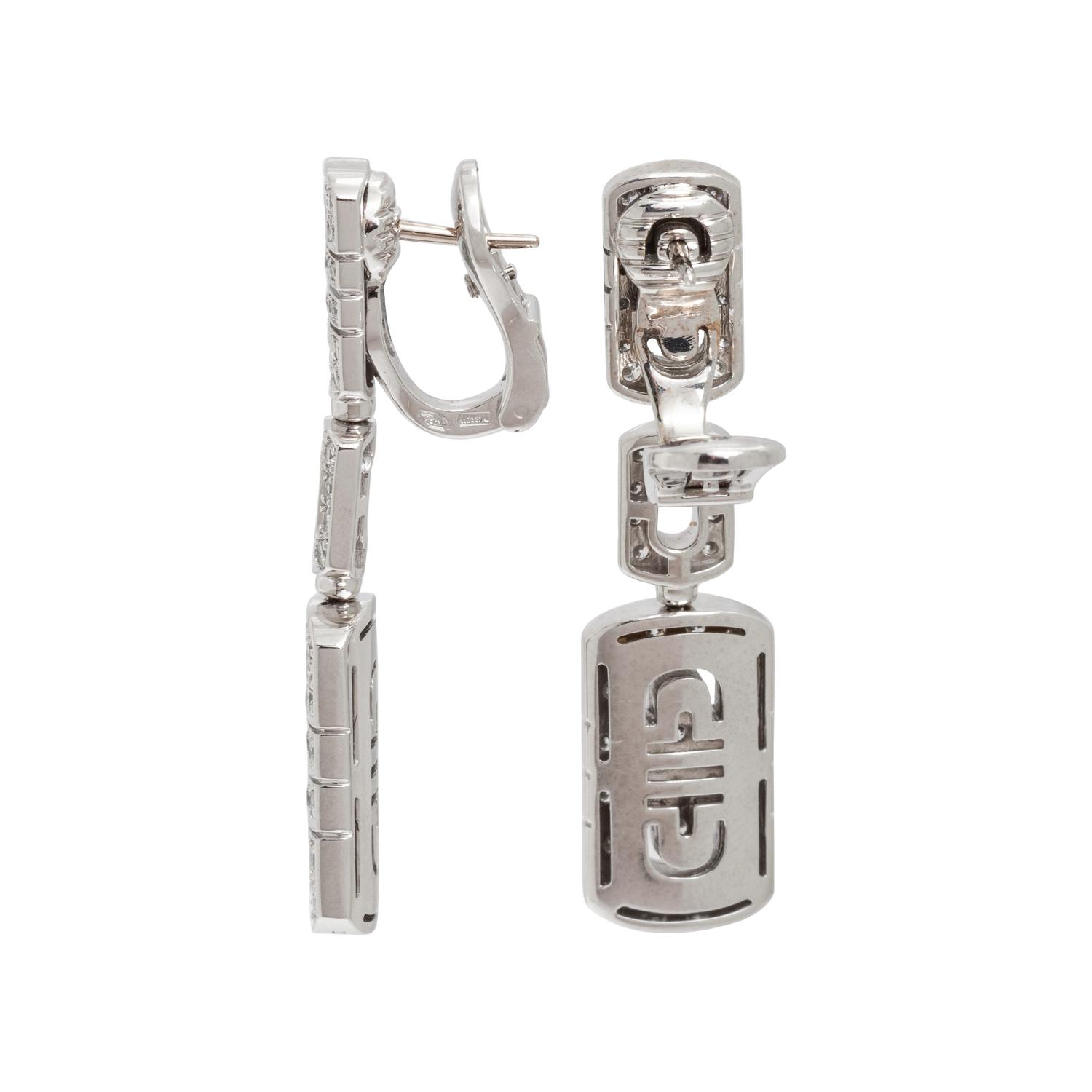 BVLGARI, DIAMOND 'PARENTESI' EARCLIPS