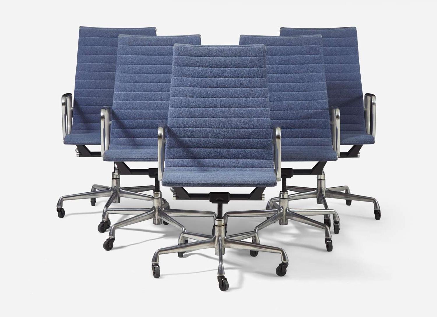 Charles and Ray Eames, Five Aluminum Group Executive Chairs