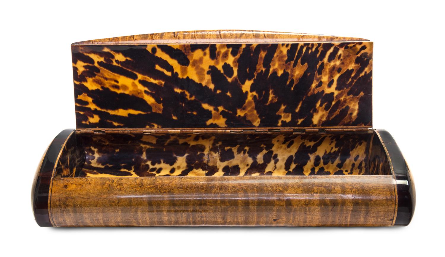 A French Burlwood Shop Counter Snuff Box Width 16 1/2 inches. — CIRCA 1860