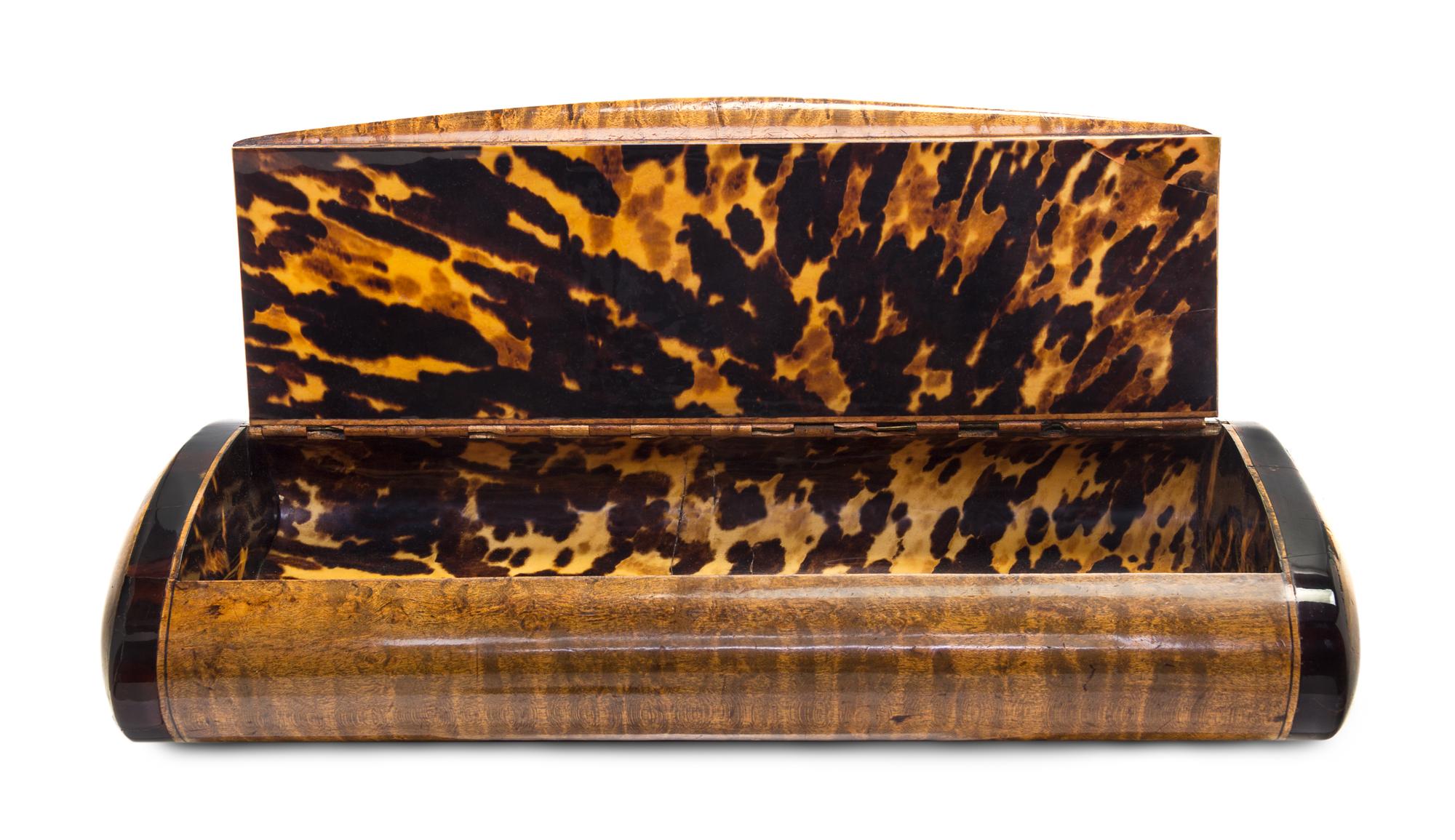 A French Burlwood Shop Counter Snuff Box Width 16 1/2 inches. — CIRCA 1860
